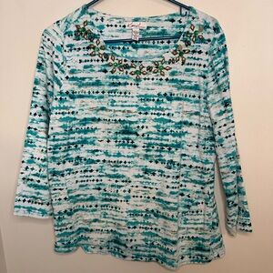 Kim Rogers multi colored Shirt with beading details